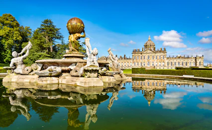 Den historiske Atlas-fontæne ved Castle Howard i Yorkshire, et pragtfuldt vartegn i det nordlige England