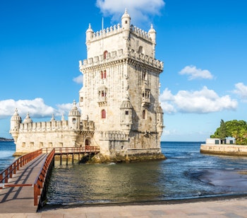 Det historiske Belemtårn ved Tejo-flodens bred i Lissabon - et UNESCO verdensarvssted i Portugal