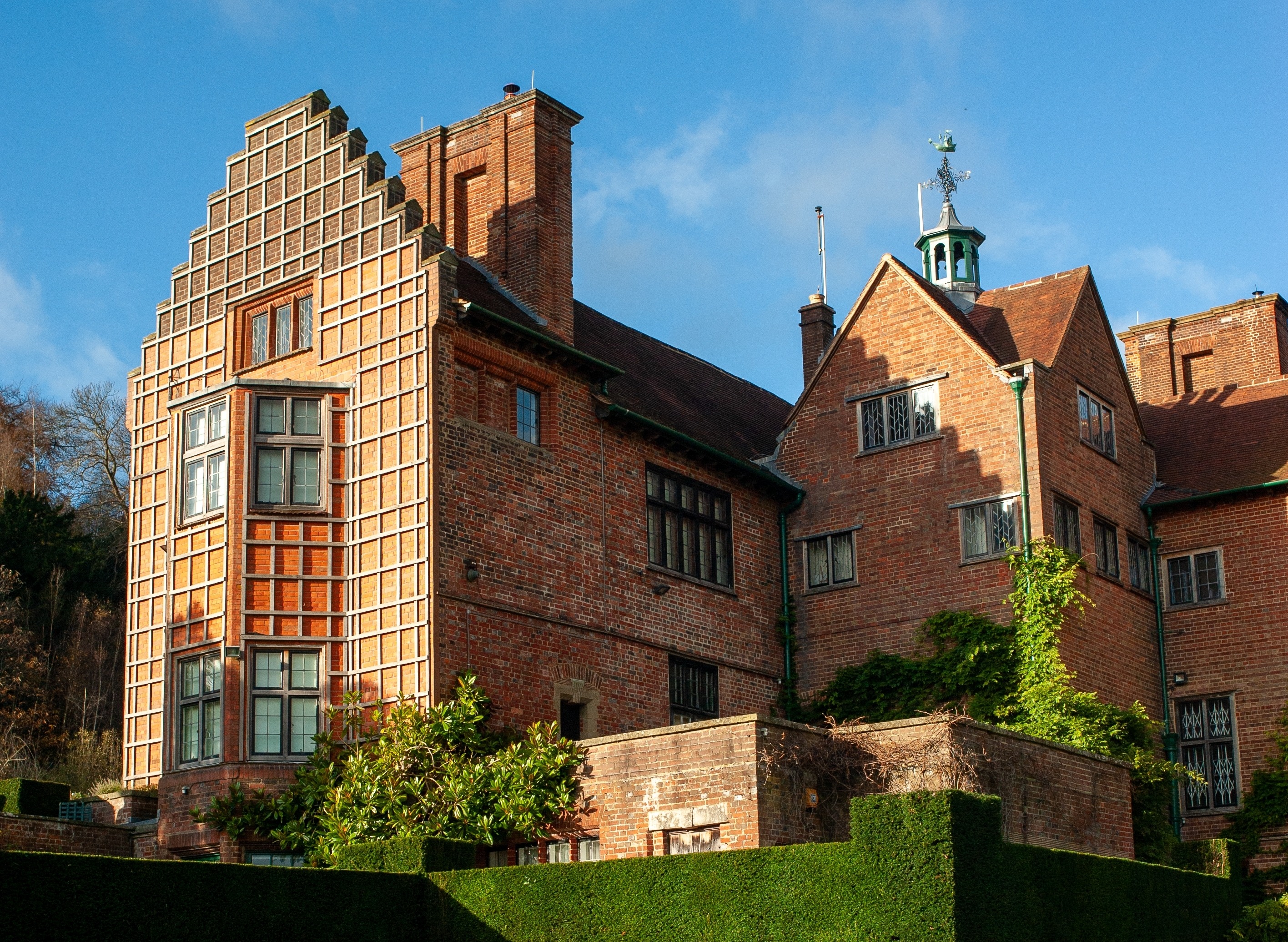 Chartwell House i Kent, Winston Churchills historiske herregård med smukke røde mursten og velpleje haver i England