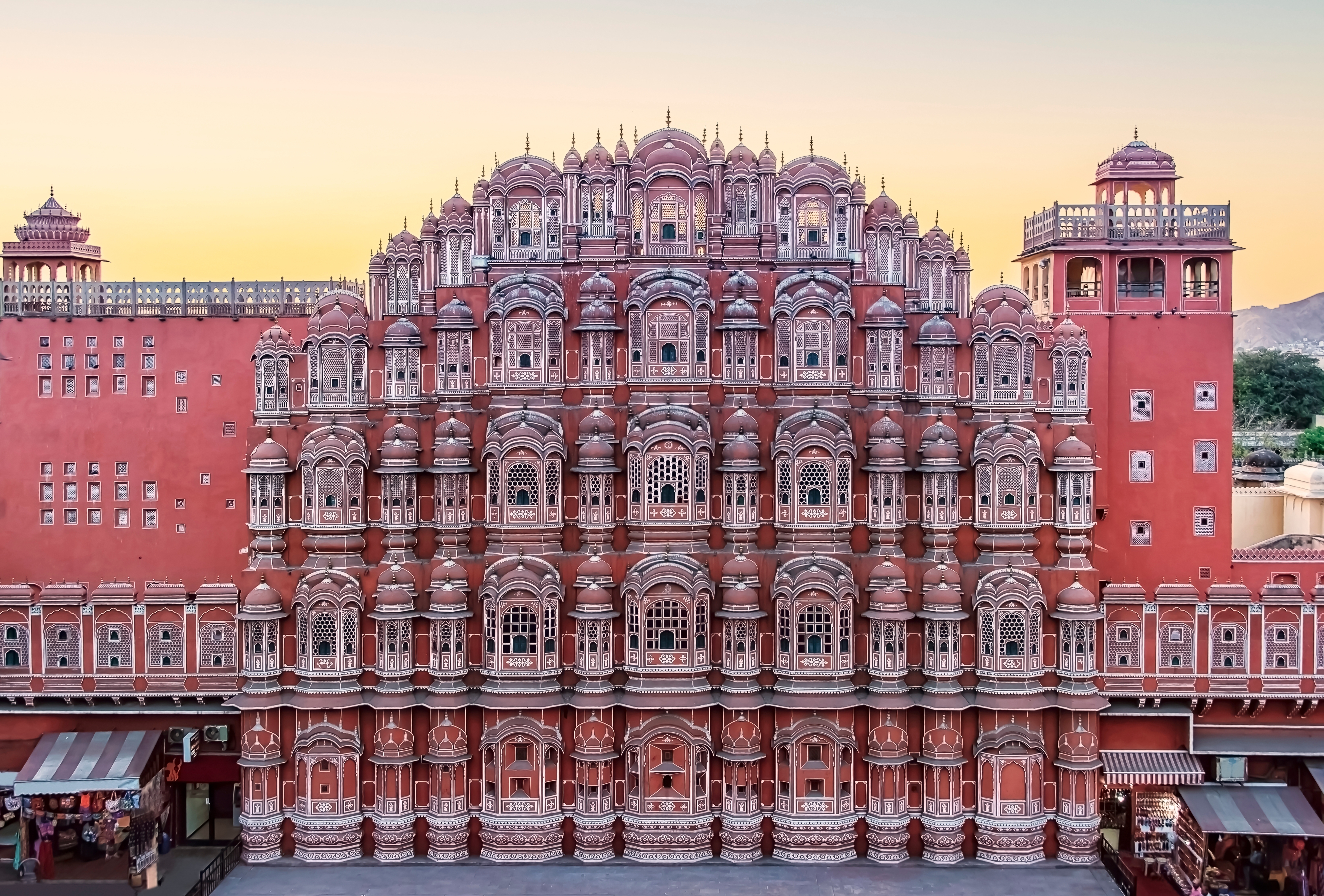 Hawa Mahal det berømte Pink Palace of Winds i Jaipur Rajasthan Indien