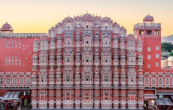 Hawa Mahal det berømte Pink Palace of Winds i Jaipur Rajasthan Indien