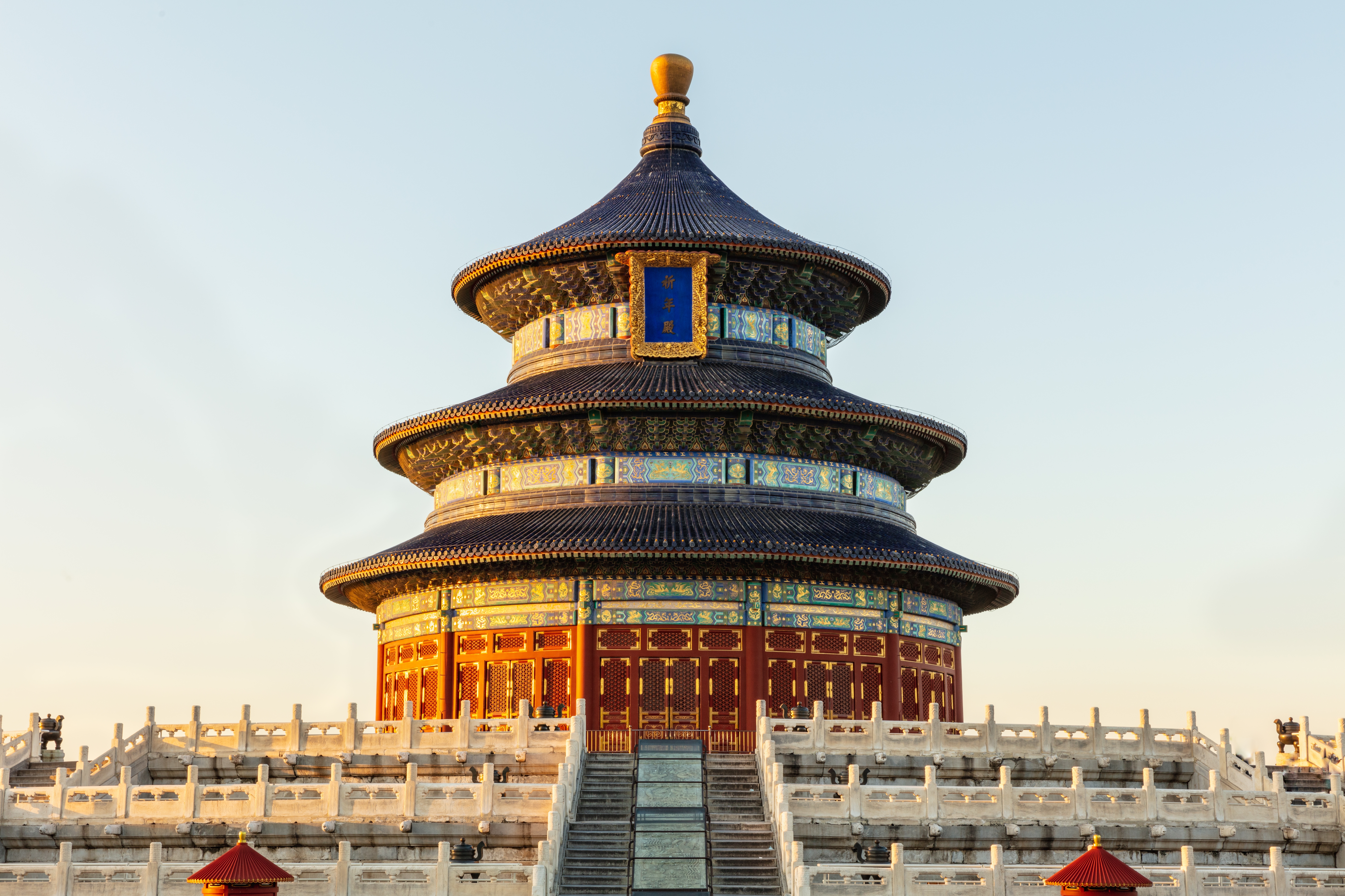 Himmelens Tempel pagode ved solnedgang i Beijing Kina UNESCO verdensarvsted