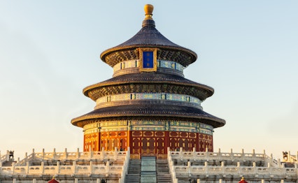 Himmelens Tempel pagode ved solnedgang i Beijing Kina UNESCO verdensarvsted