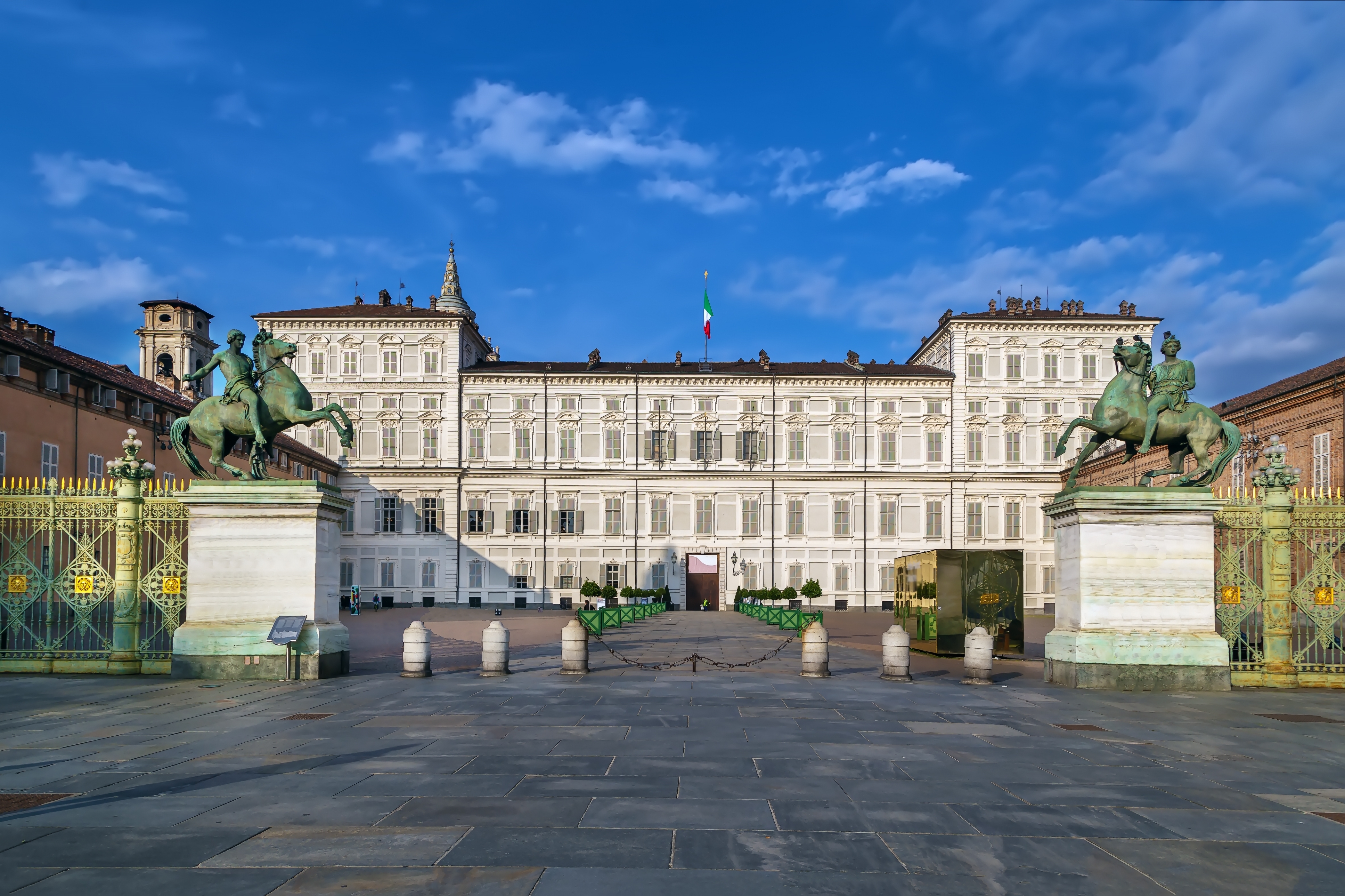Det Kongelige Palads i Torino med imponerende barok arkitektur, tidligere residens for Huset Savoy i Piemonte, Italien