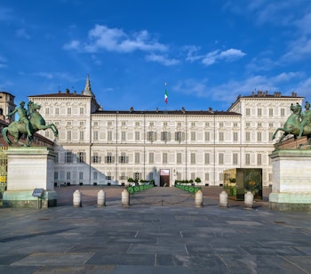 Det Kongelige Palads i Torino med imponerende barok arkitektur, tidligere residens for Huset Savoy i Piemonte, Italien