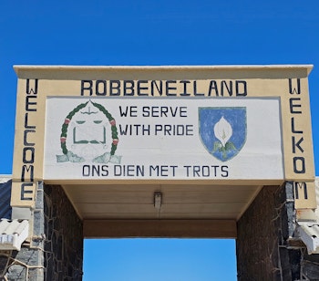 Historisk indgangsport til Robben Island fængselsmuseum nær Cape Town i Sydafrika, hvor Nelson Mandela sad fængslet under apartheid-perioden