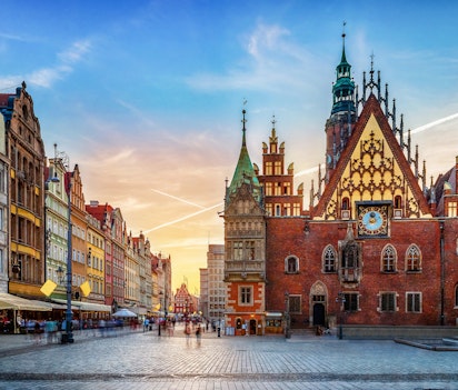 wroclaw-torv-solnedgang-historisk-centrum-polen